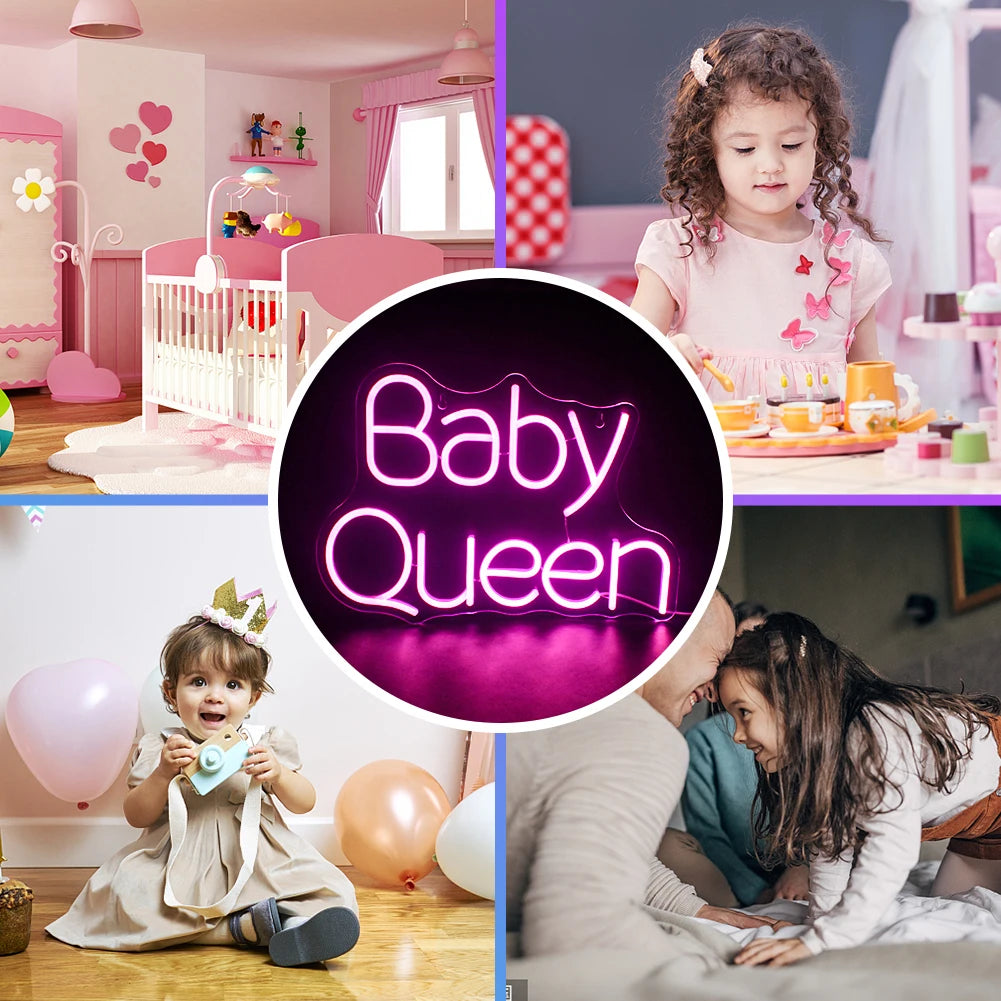 Baby Queen 5 V USB LED-neoonmärk – eelarvesõbralik
