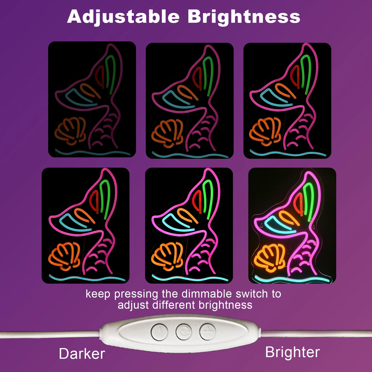 Sellőfarok – LED-neon dekoráció (5 V USB)