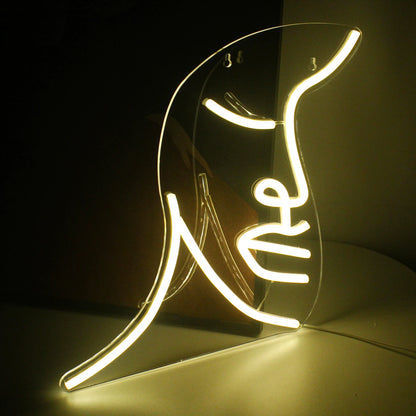 Face 5V Mini USB LED Neon Sign - Budget Friendly