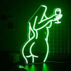 Woman Wine Glass 5V USB LED Neon Sign - Budget Friendly