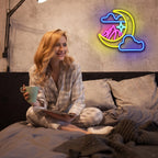 Moon Cloud 5V Mini USB LED neonový nápis – cenově dostupný