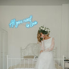 All You Need Is Love – LED неонова табела (5 V USB)