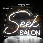 Seek SALON – rótulo de neón LED (5 V USB)