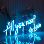 All You Need Is Love – LED неонова табела (5 V USB)