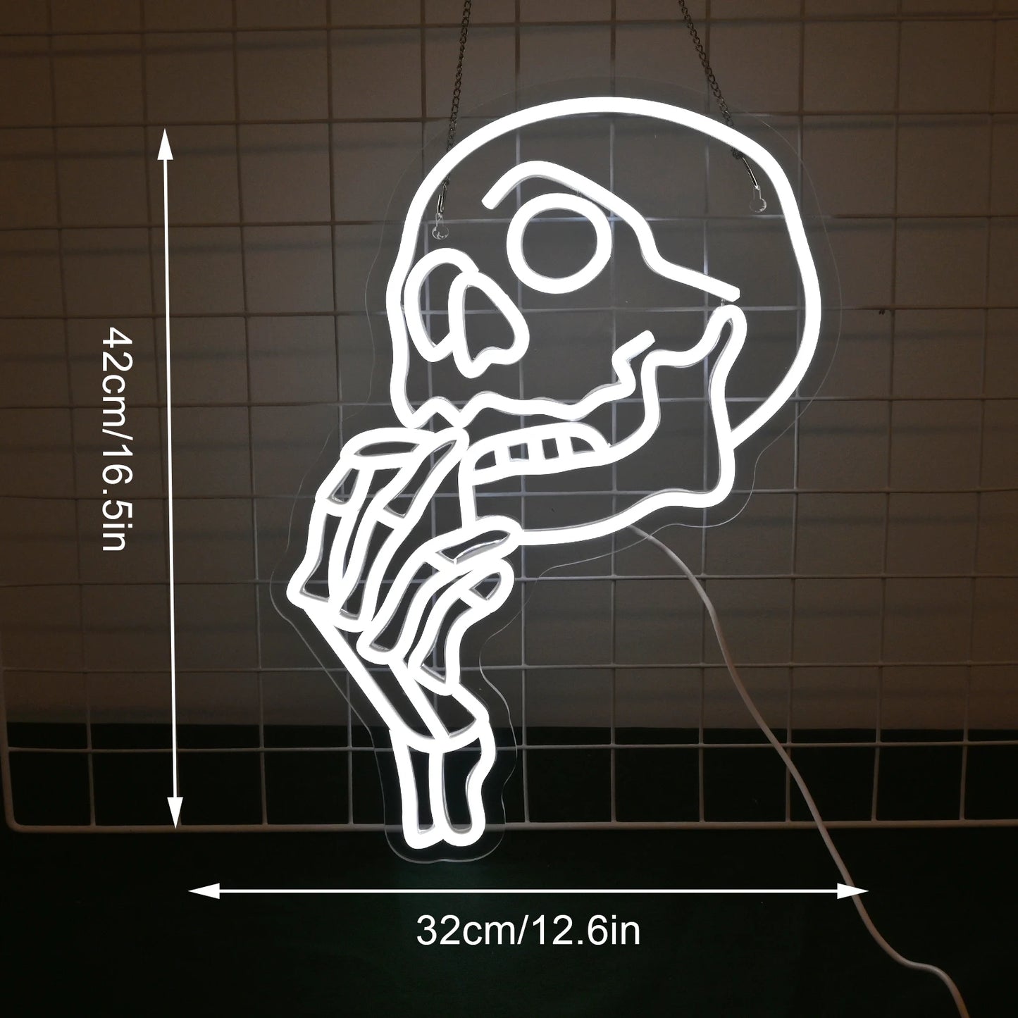 Skull 5V Mini USB LED Neon Sign - Budget Friendly