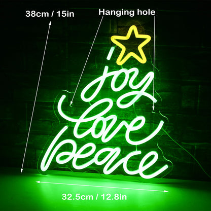 Christmas Tree 5V USB LED Neon Sign - Budget Friendly