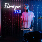 I Love You 3000 – cartel de neón LED (5 V USB)
