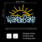 Wake n Bake – Nap – LED-neon felirat (5 V USB)