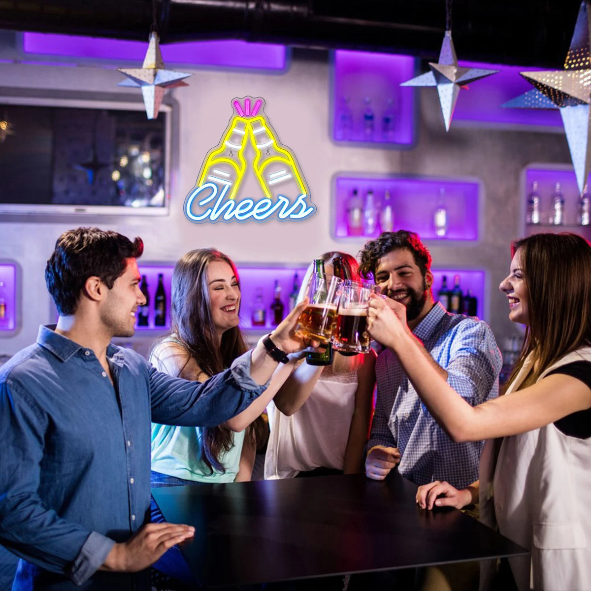 Bar Cheers 5V USB LED fényreklám - Pénztárcabarát
