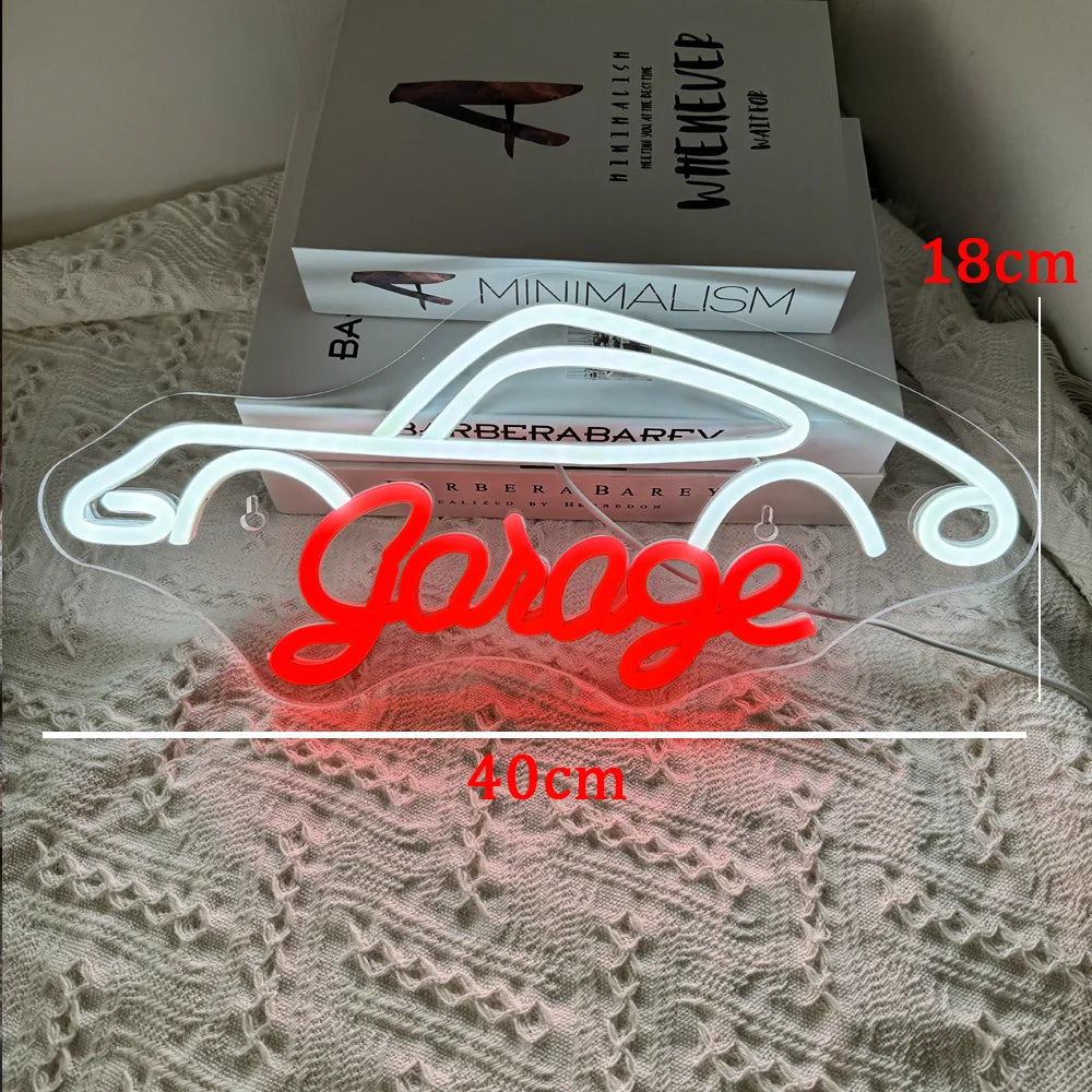 Garage 5V Mini USB LED Neon Sign - Budget Friendly