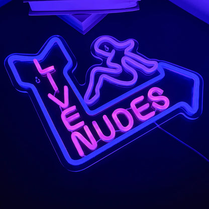 Live Nudes Girl 5V Mini USB LED Neon Sign - Budget Friendly