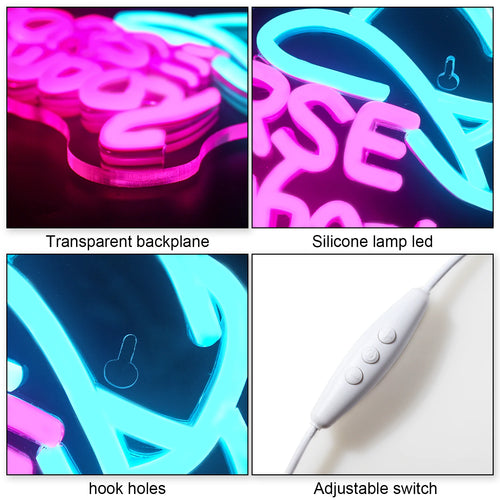 SAVE A HORSE Ride a Cowboy – Kovbojský klobouk – světelný LED neonový nápis (5 V USB)