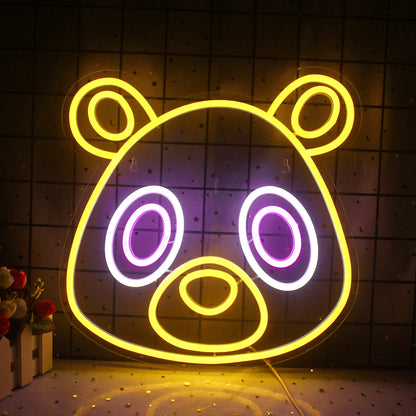 Bear Anime 5V Mini USB LED Neon Sign - Budget Friendly