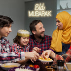 Eid Mubarak – světelný LED neonový nápis (5 V USB)