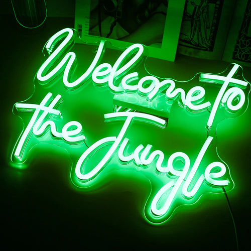 Bienvenido a la Jungla Letrero LED USB 5V - Económico