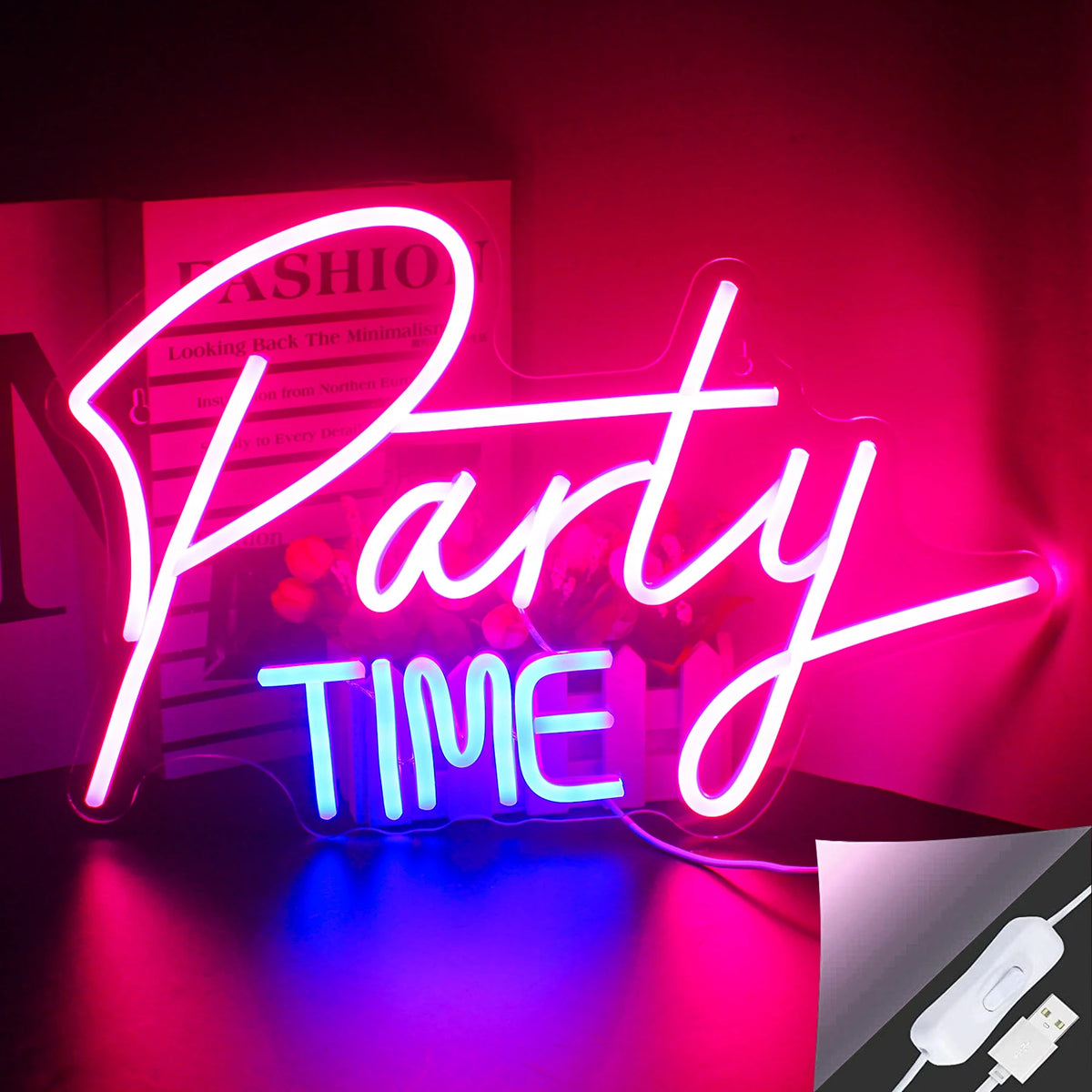 Neonový nápis LED Let's Party 5V Mini USB LED – cenově dostupný