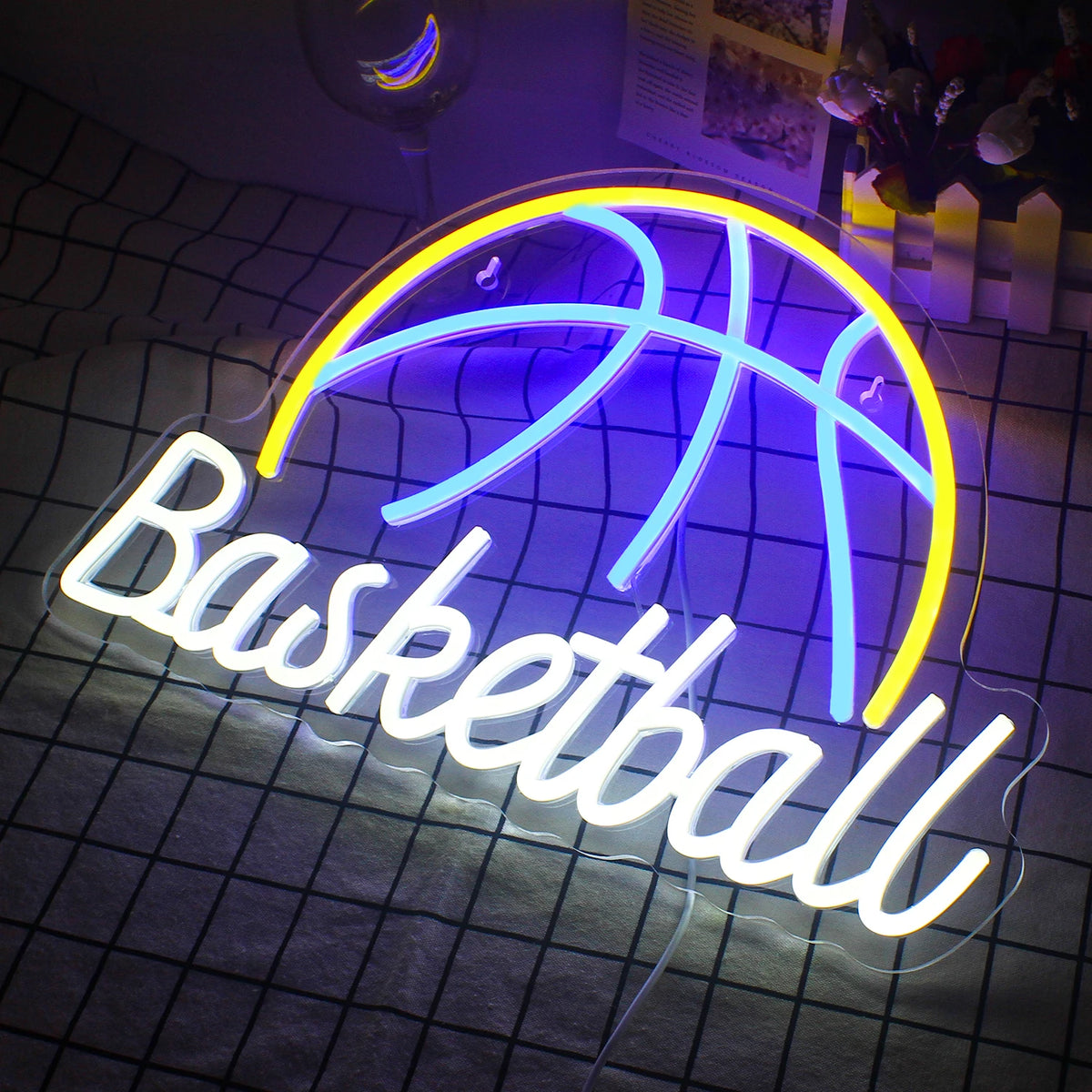 Basketball – Баскетболна топка – светеща реклама от LED неон (5 V USB)