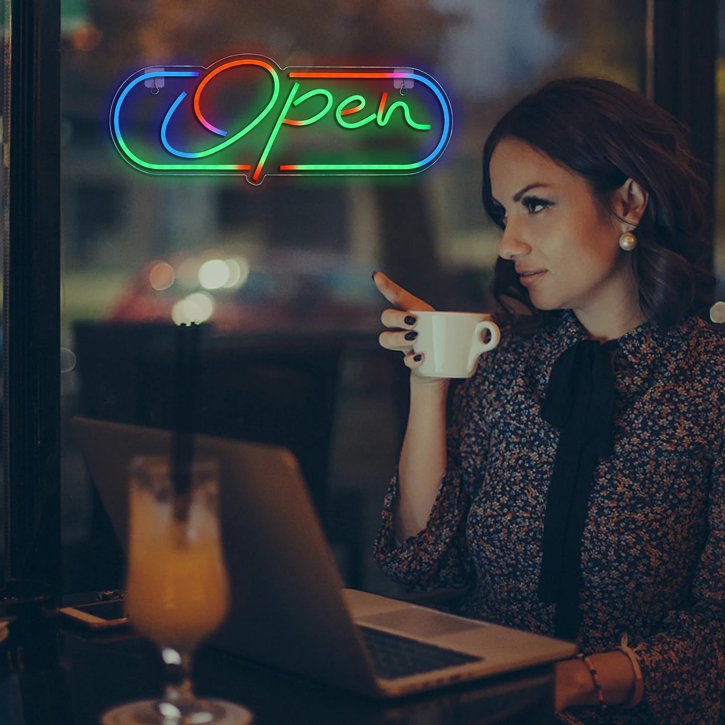 RGB Åben 5V USB LED Skilt - Prisvenlig