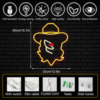 Pălării de cowgirl – decorațiune neon LED (5 V USB)