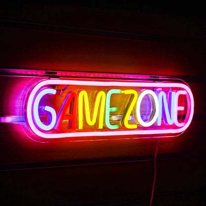 Colorful Game Zone 5V Mini USB LED Neon Sign - Budget Friendly