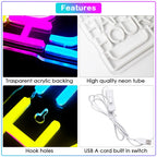 HAPPY HOUR – Vrček piva – LED neonska reklama (5 V USB)