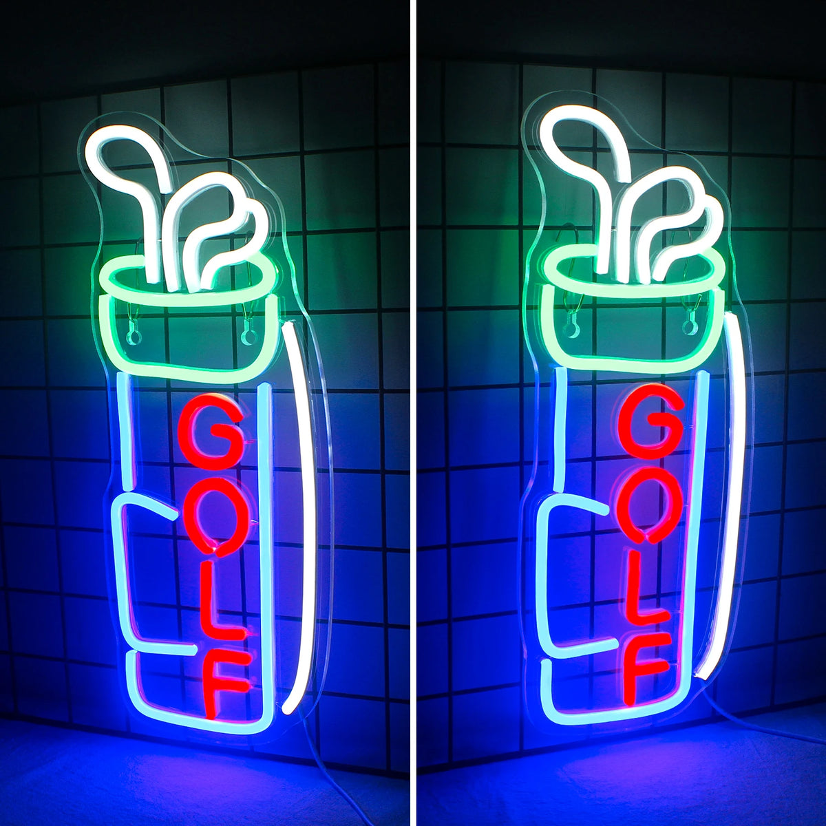 Neonový nápis Golf 5V Mini USB LED – cenově dostupný