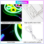 OPEN – Коктейлна чаша – светеща реклама от LED неон (5 V USB)