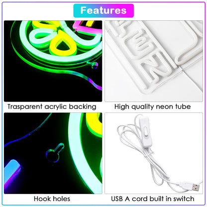 Cocktails Open 5V Mini USB LED Neon Sign - Budget Friendly