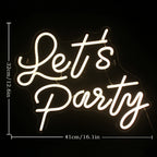 Let's Party – LED-neonbord (5 V USB)