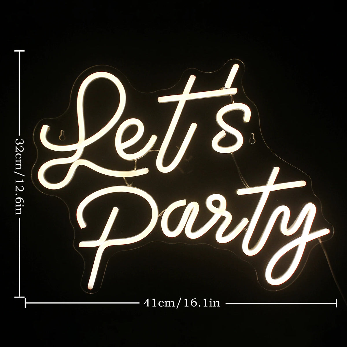 Let's Party – LED-neonbord (5 V USB)