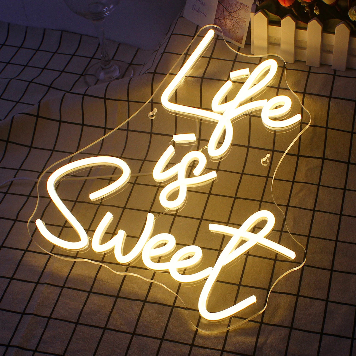 Life is Sweet – enseigne néon LED (5 V USB)