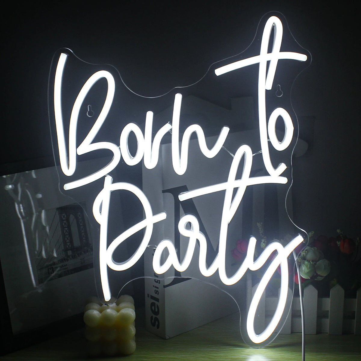Born to Party – LED-neon felirat (5 V USB)