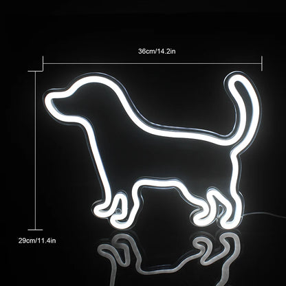 Small Dog 5V Mini USB LED Neon Sign - Budget Friendly