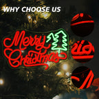 Merry Christmas – Коледна елха – LED неонова табела (5 V USB)