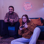 Game Over – Cornice circolare – scritta al neon LED (5 V USB)