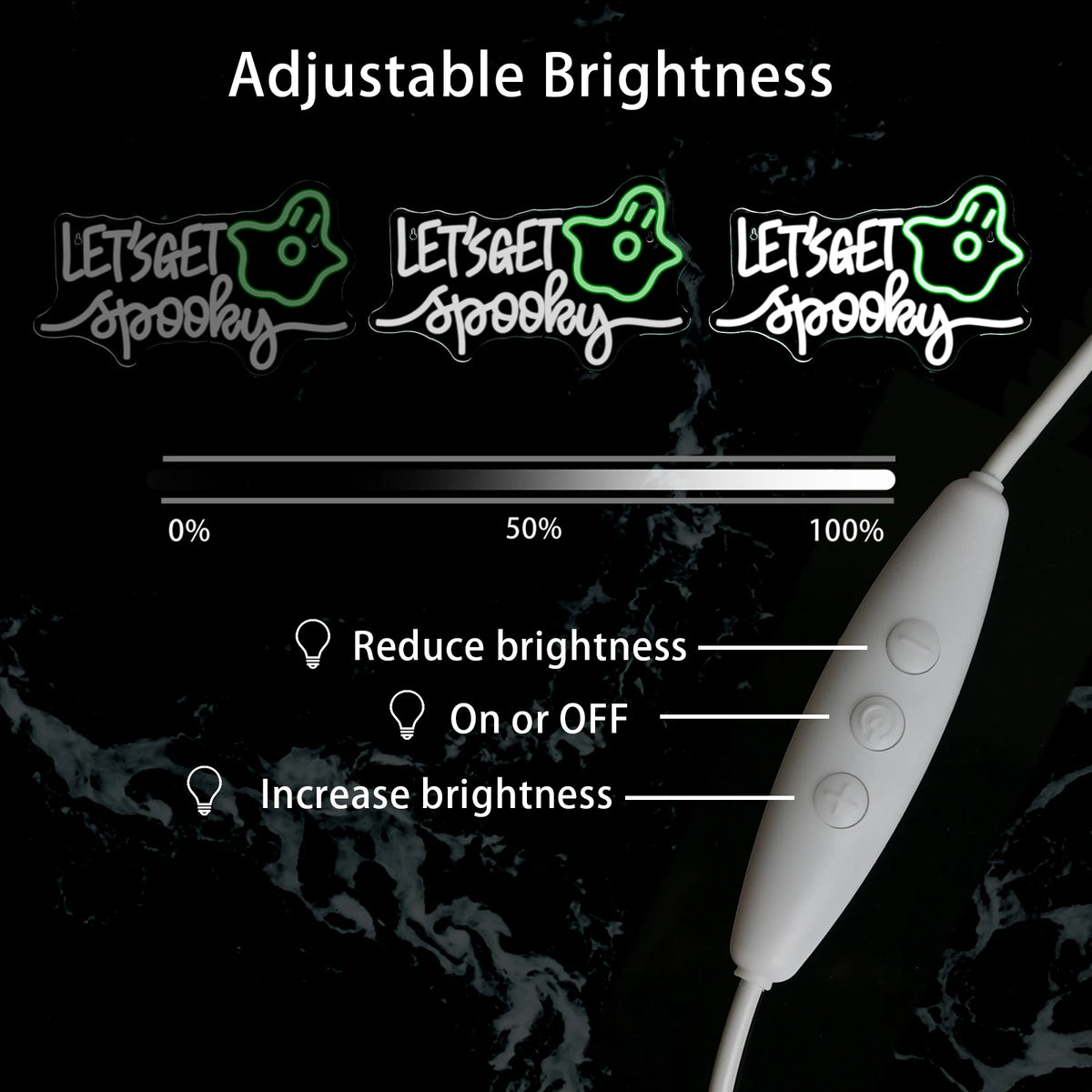 “Boo” (kõrvits, nõiakübar) – LED-neoonsilt (5 V USB)