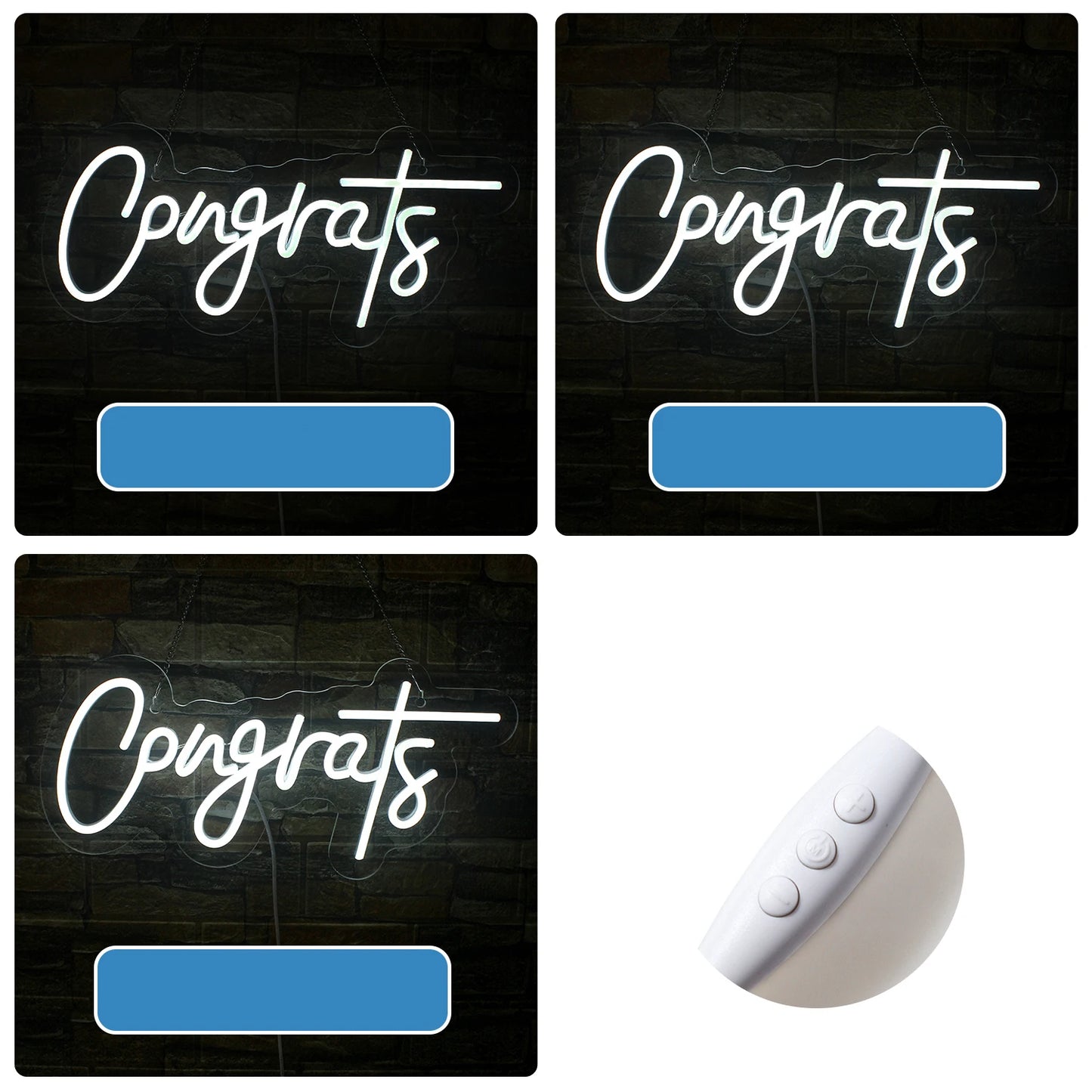 Congrats 5V Mini USB LED Neon Sign - Budget Friendly