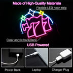 777 – Žvaigždės – LED neoninė iškaba (5 V USB)