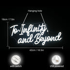 To Infinity and Beyond – napis LED (5 V USB)