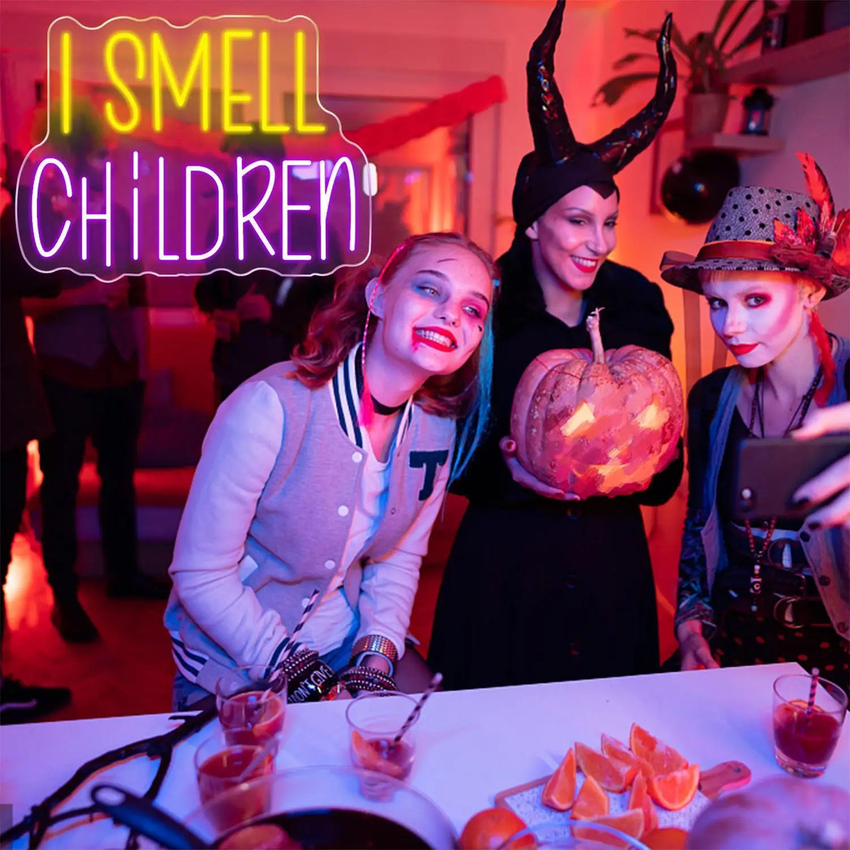 I Smell Children – Décoration de fête d’Halloween – néon LED (5 V USB)