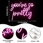 You’re so pretty – светеща реклама от LED неон (5 V USB)