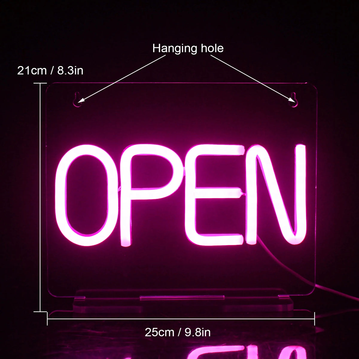 Open – Blokletters – LED-neonreclame (5 V USB)