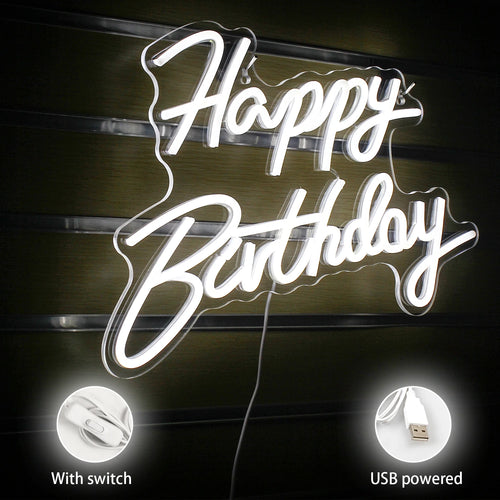 Happy Birthday – LED-neon felirat (5 V USB)