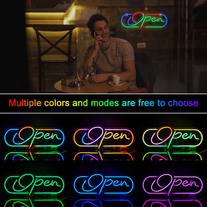 RGB Åben 5V USB LED Skilt - Prisvenlig