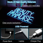 Beauty Paradise – LED-neon fényreklám (5 V USB)