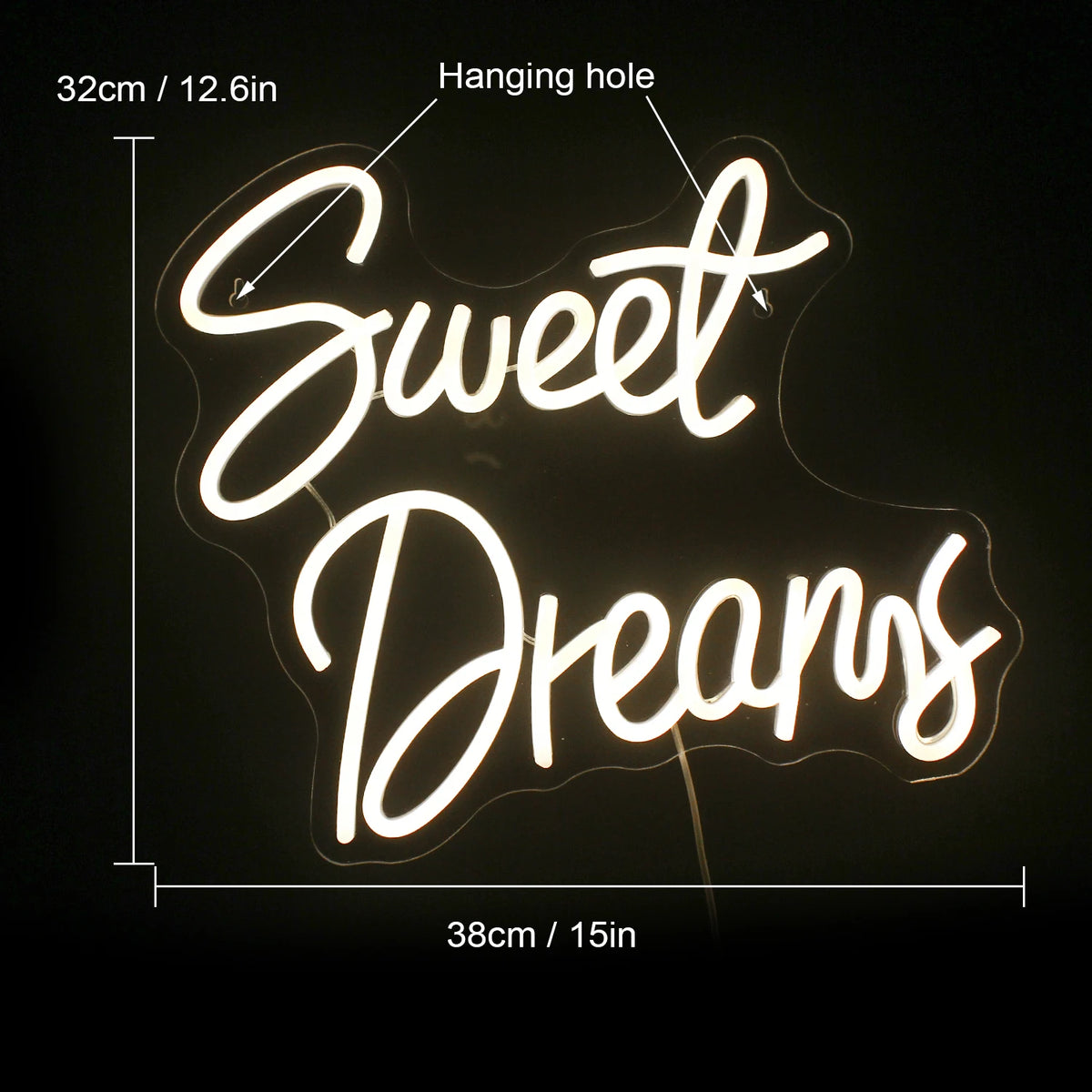 Sweet Dreams – LED-neonskilt (5 V USB)