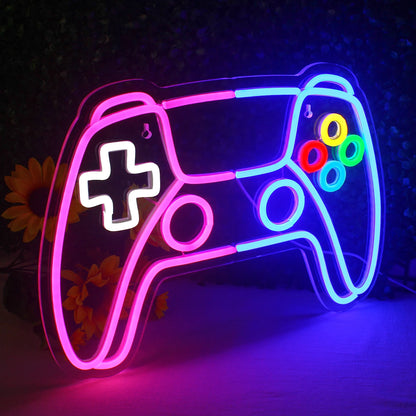 Pink Blue Games Console 5V Mini USB LED Neon Sign - Budget Friendly