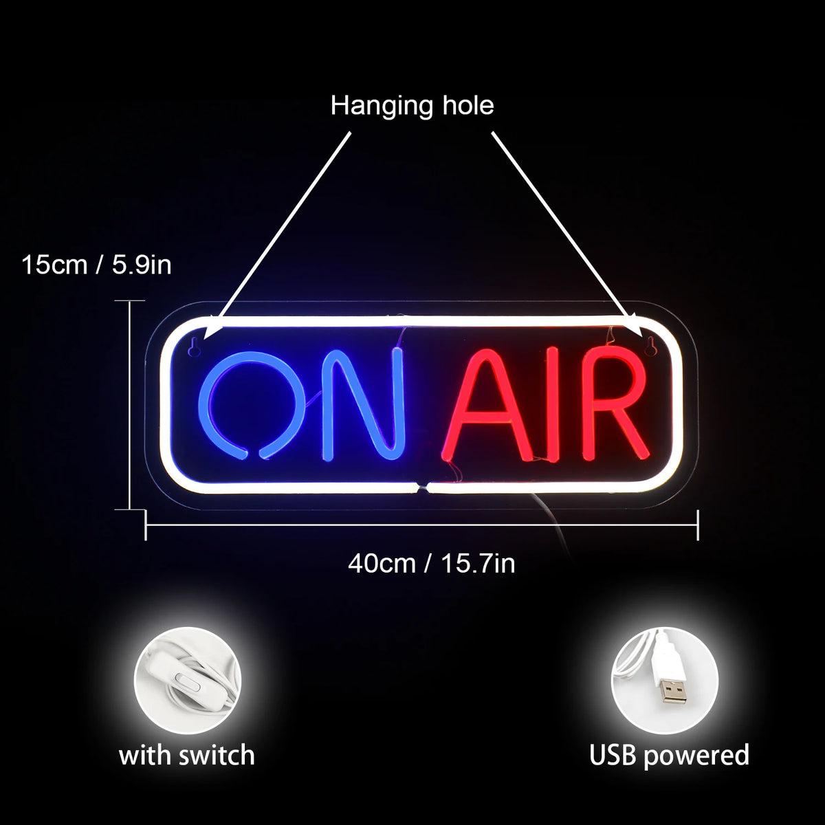 ON AIR – LED-neonbord (5 V USB)