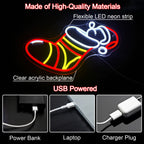 Calcetines navideños – neón LED (5 V USB)
