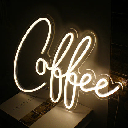 Coffee 5V Mini USB LED Neon Sign - Budget Friendly